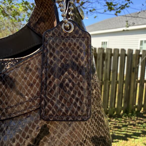 Coach Soho Purse Embossed Python Calfskin Leather W/ Matching Soho Wallet MINT - Picture 9 of 16